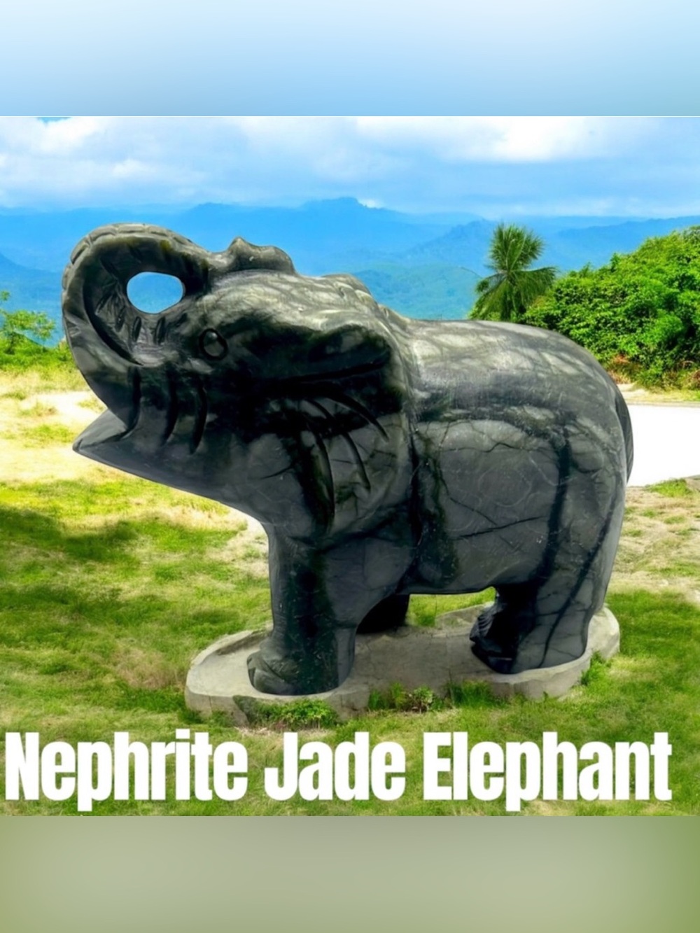 Nephrite Jade Crystal Gemstone Elephant NWOT 🐘